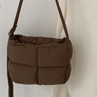 Plain Quilted Puffy Crossbody Bag