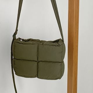 Plain Quilted Puffy Crossbody Bag