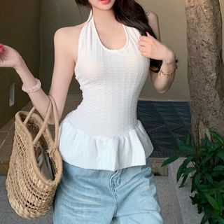 Square Neck Sleeveless Flowing Blouse