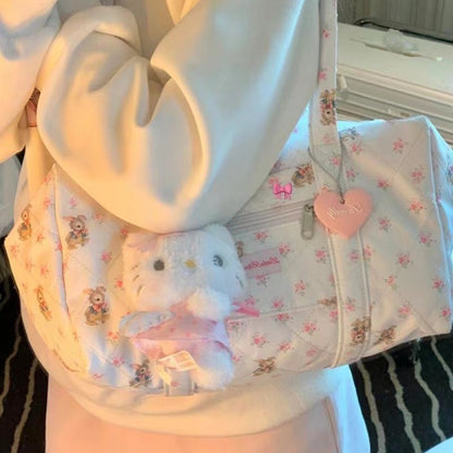 Sac fourre-tout à motif floral KI632