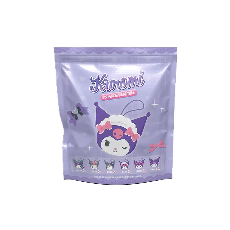 Girls Toy Series Decompression Bag Squeeze Kuromi Blind Headdress Plush