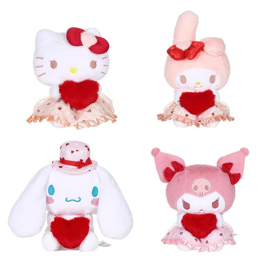 Peluche coeur rouge dessin animé 8 pouces SK570