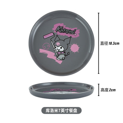 Cartoon Ceramic Plate 7in