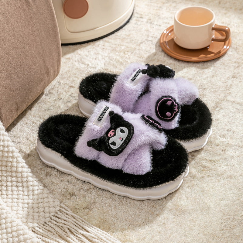 Chaussons mignons en peluche pour la maison