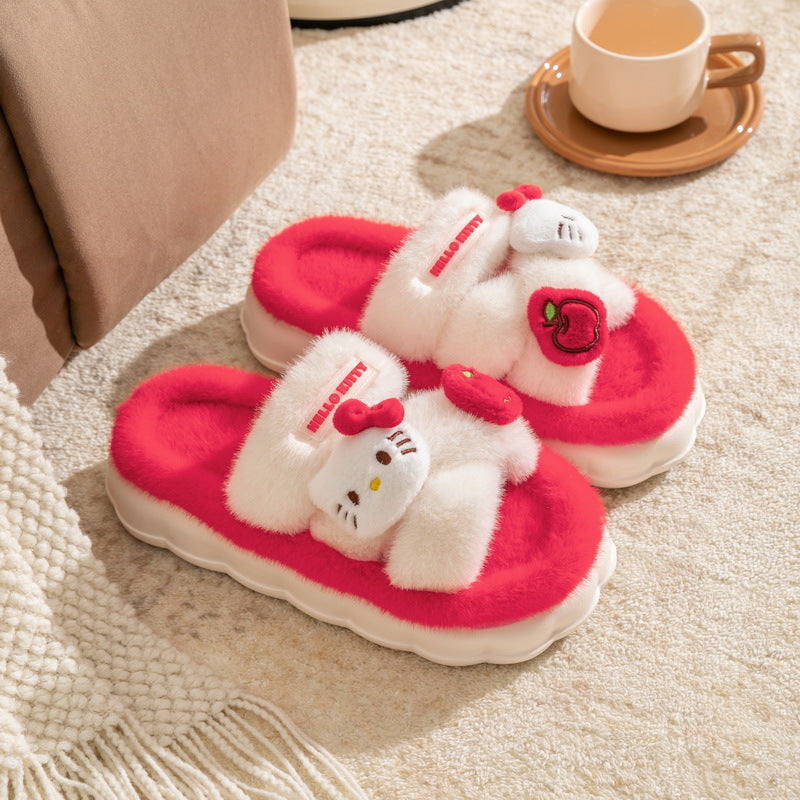 Chaussons mignons en peluche pour la maison