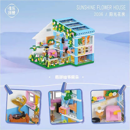 Sunshine Flower House Building Blocks