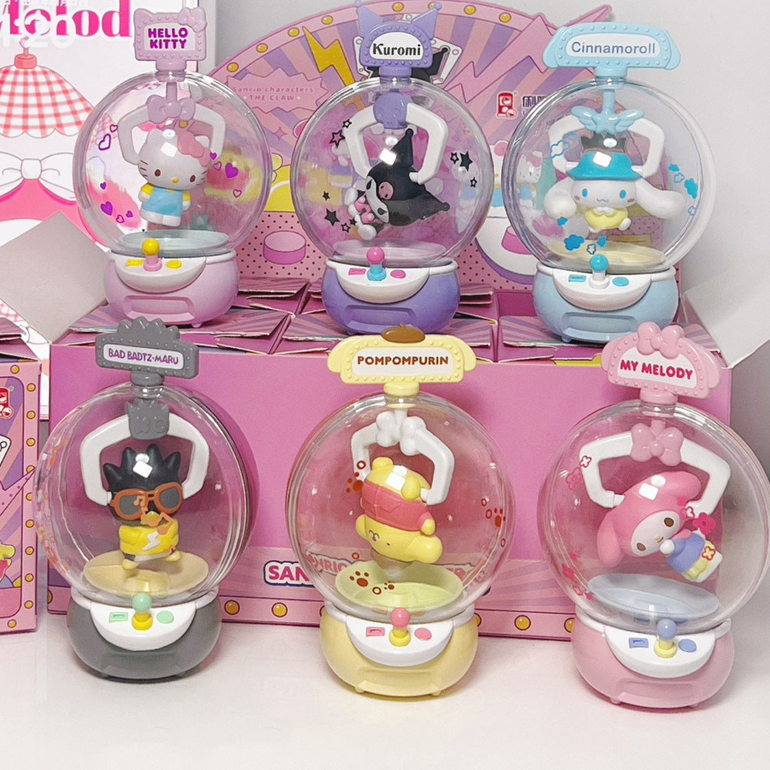 Boîte aveugle de figurines Kawaii Claw Machine