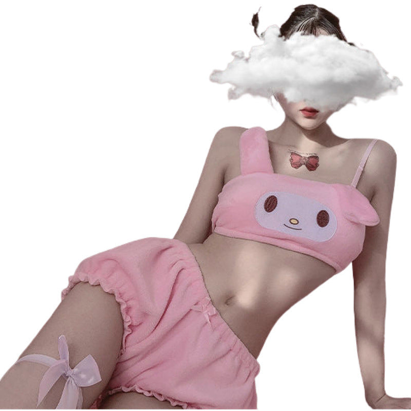 Kawaii soft Set pajamas Lingerie Fuzzy