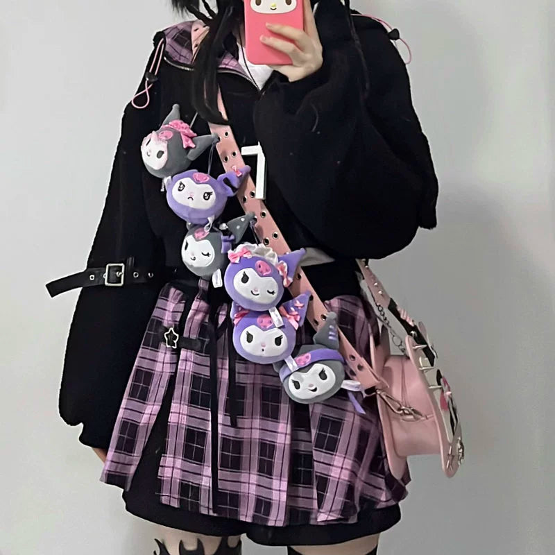 Girls Toy Series Decompression Bag Squeeze Kuromi Blind Headdress Plush