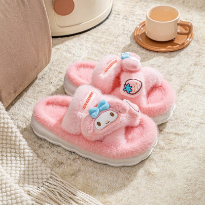 Chaussons mignons en peluche pour la maison