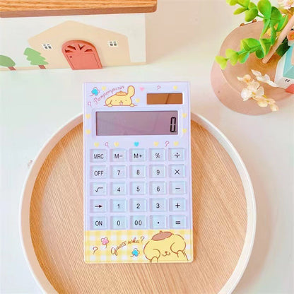 Calculatrice solaire avec personnages mignons