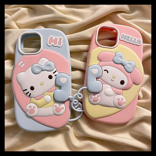 Cartoon Calling Kitty Phone Case KI373