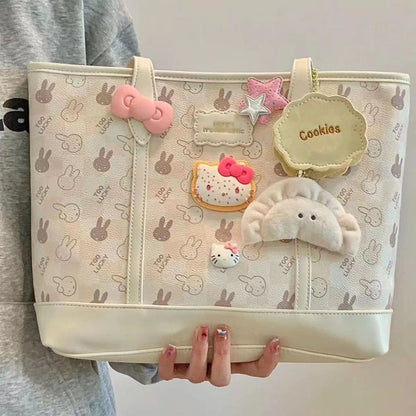 Sac à bandoulière rétro à motif de chat fleuri KI631