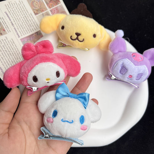 Épingle à cheveux en peluche Anime mignonne