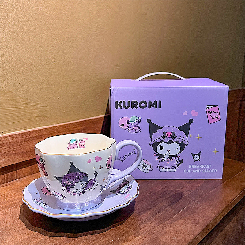 400ml Cute Coffee Cup and Saucer