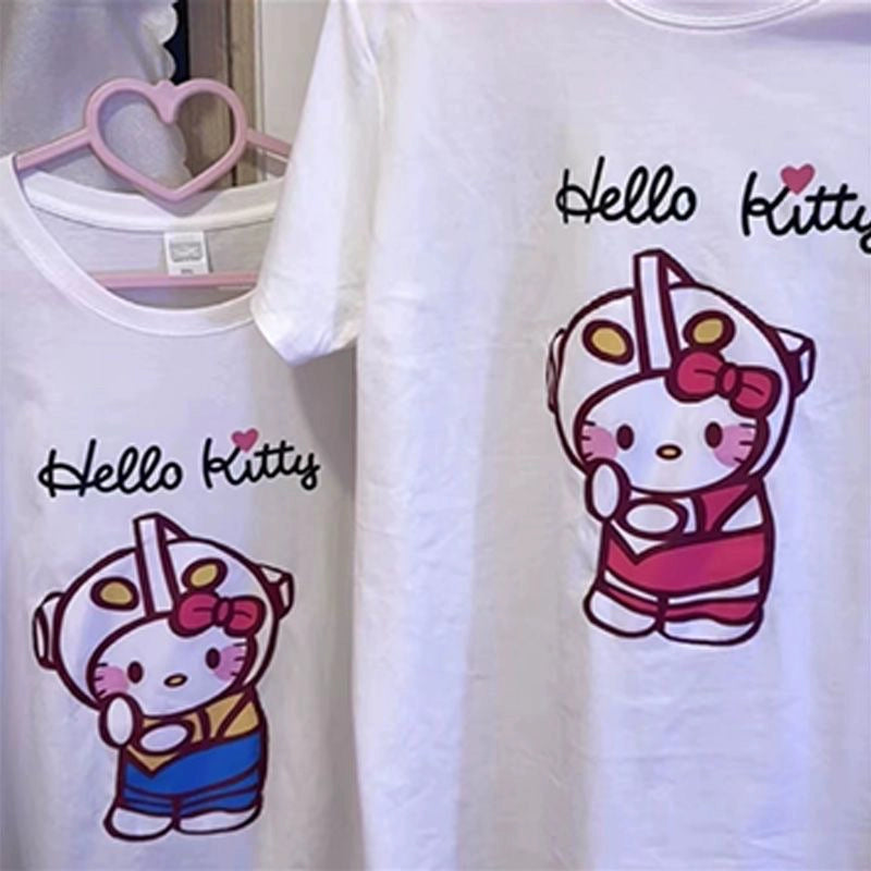 T-shirt chat couple lumineux KI484