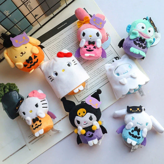 Porte-clés en peluche citrouille d'Halloween SK415