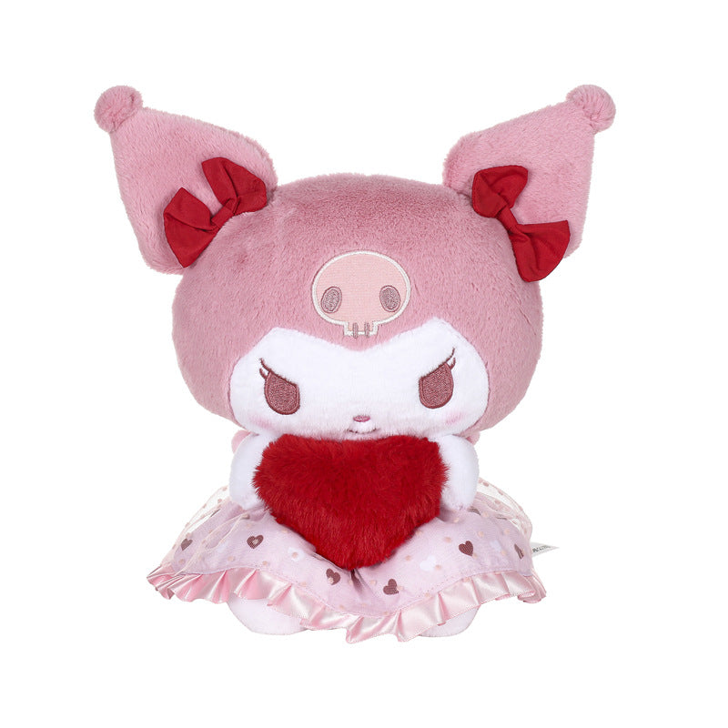 Peluche coeur rouge dessin animé 8 pouces SK570