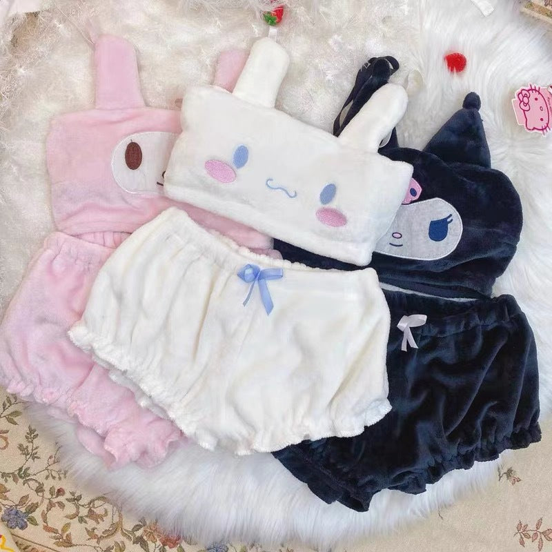 Kawaii soft Set pajamas Lingerie Fuzzy