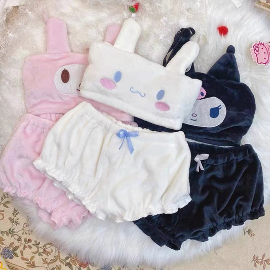 Kawaii soft Set pajamas Lingerie Fuzzy