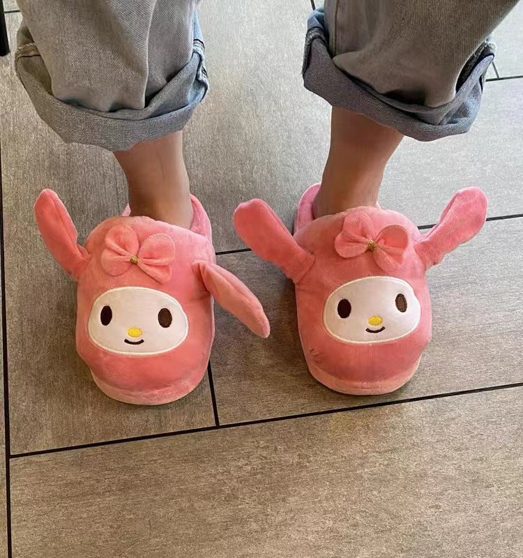 Chaussons Kawaii à oreilles mobiles