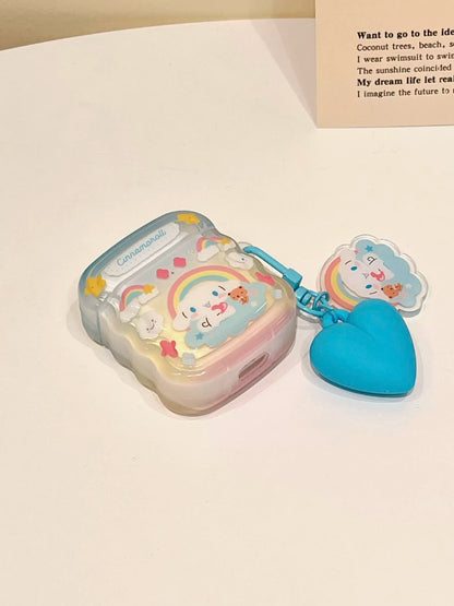 Bunte AirPods Kopfhörerhülle mit Cartoon Muster