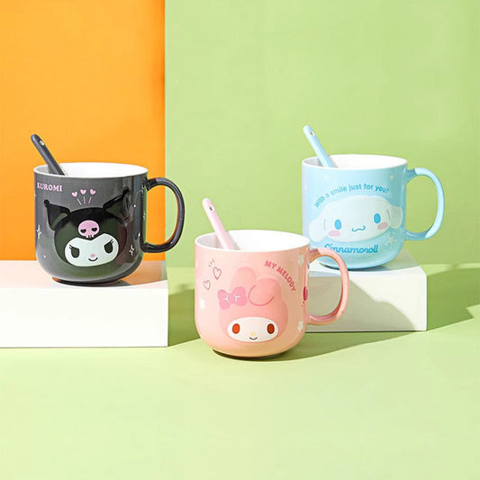 Cartoon Mugs with Spoon 460ml