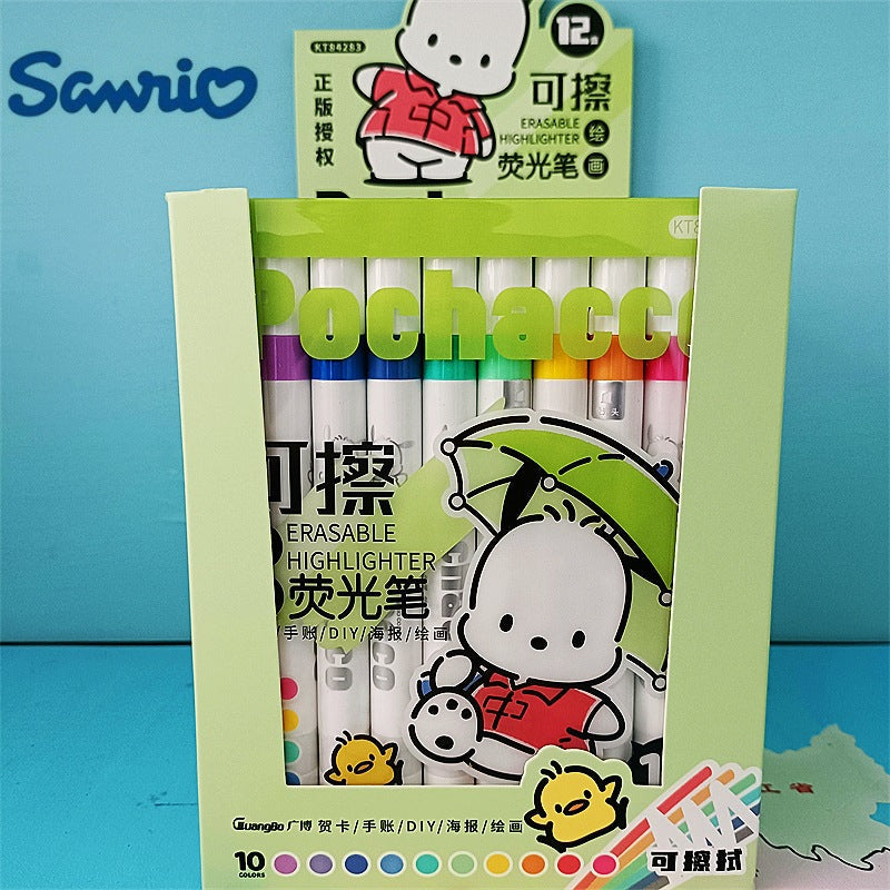 10 Colors Pocha Erasable Painting Highlighters Set