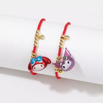 Cartoon rotes Seil Armband