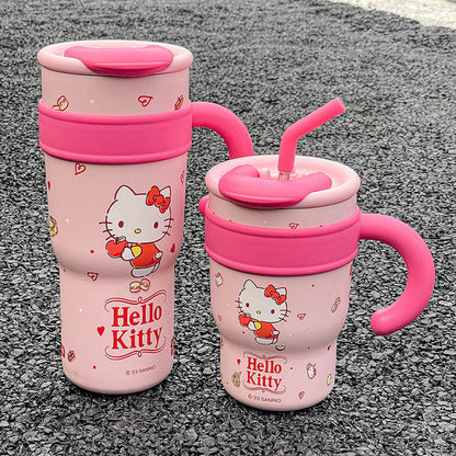 Cute Straw Stainless Vacuum Bottle