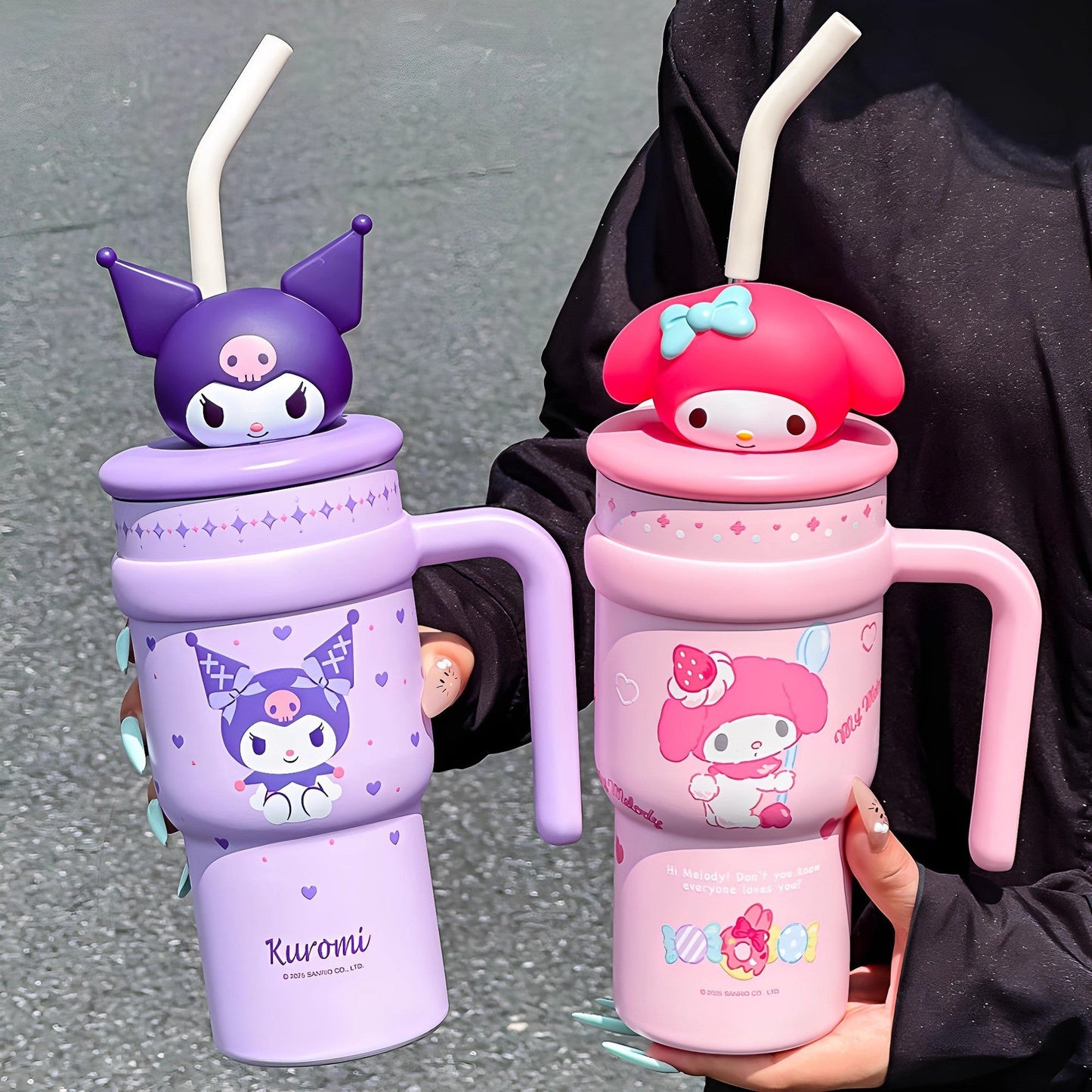 Tumbler Cup 700ml Stainless Handle Steel Insulated Lid with