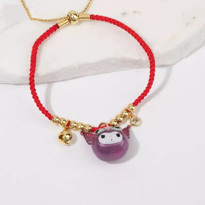 Cartoon rotes Seil Armband