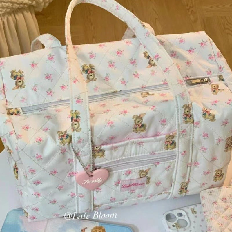 Sac fourre-tout à motif floral KI632