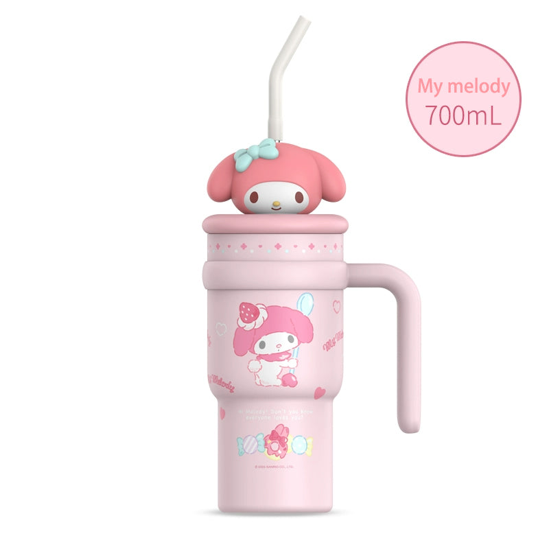 Tumbler Cup 700ml Stainless Handle Steel Insulated Lid with