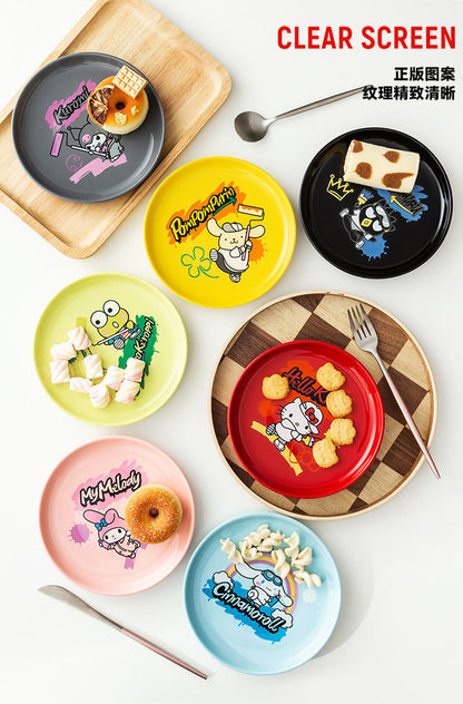 Cartoon Ceramic Plate 7in