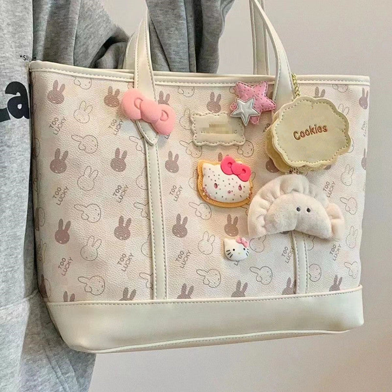 Sac à bandoulière rétro à motif de chat fleuri KI631