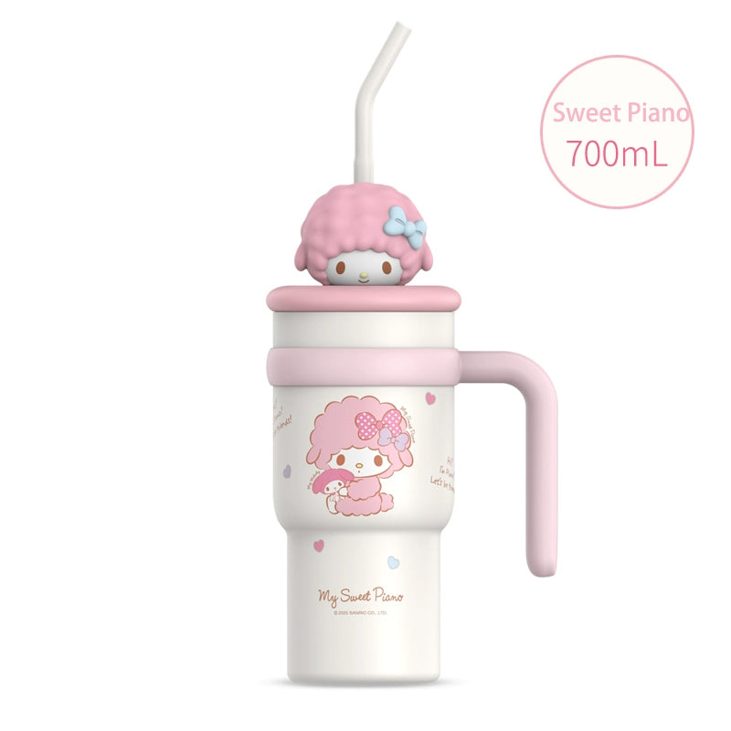 Tumbler Cup 700ml Stainless Handle Steel Insulated Lid with