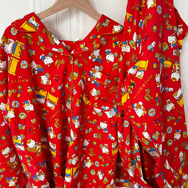 Pyjama rouge Lucky Kitty KI616