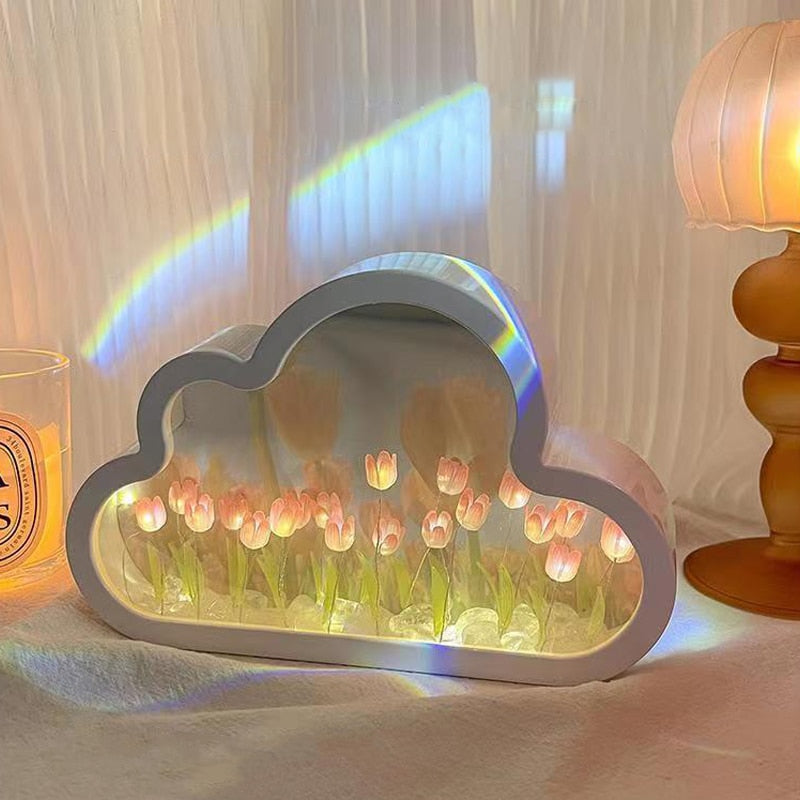 Cloud Tulip Night Light Mirror