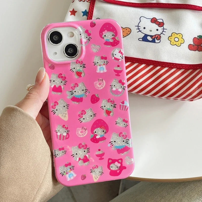 Coque iPhone Kitty Bling