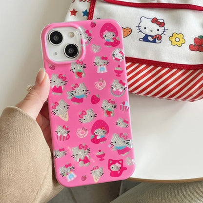 Coque iPhone Kitty Bling