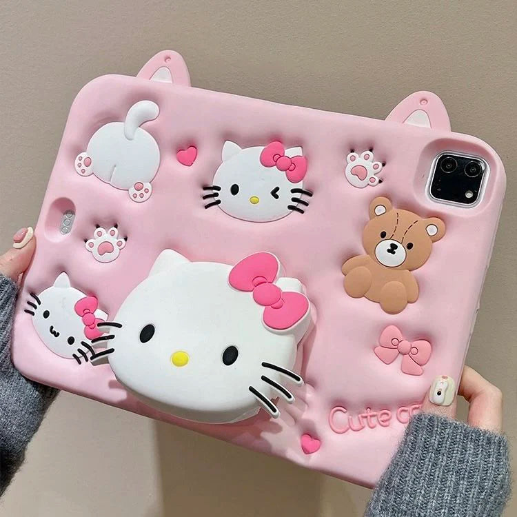 iPad 3d Kitten Pink Case