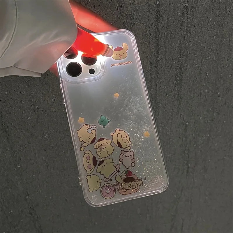 Coque pour iPhone Pom Sparkly Quicksand SK562