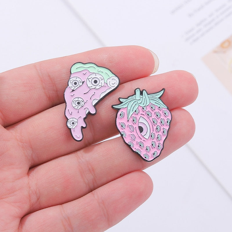 Creepy Pastel Cute Goth Enamel Set Pin