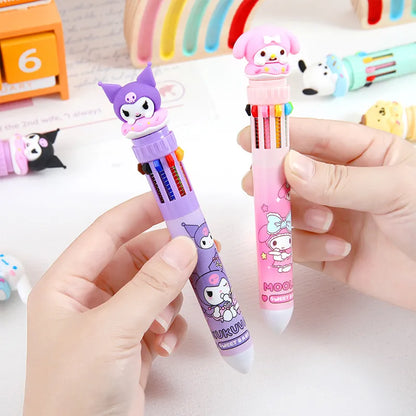 Cartoon 10 Colors Ballpoint Pens KI412