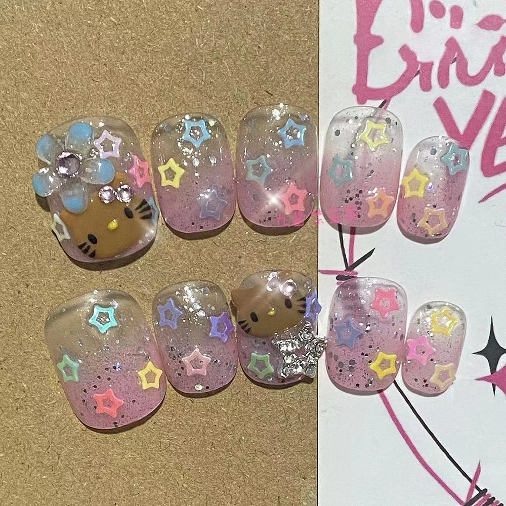 Y2K Kitty Press On Nails