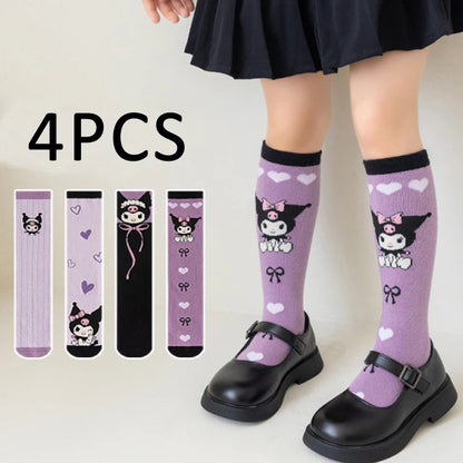 4pcs Kruo Purple Socks