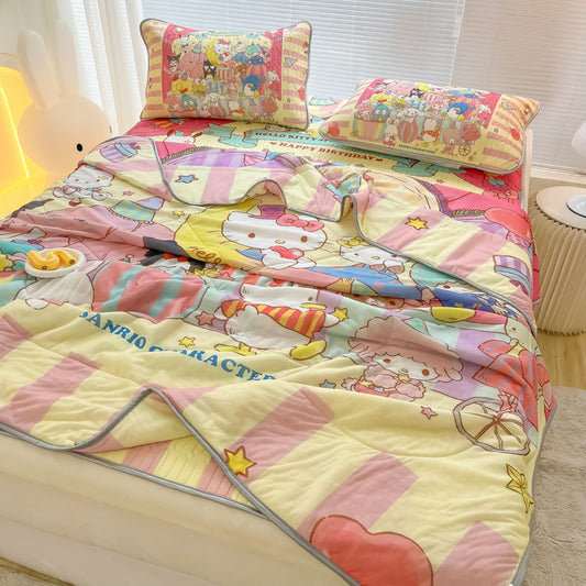 Colorful Thin Quilt Set