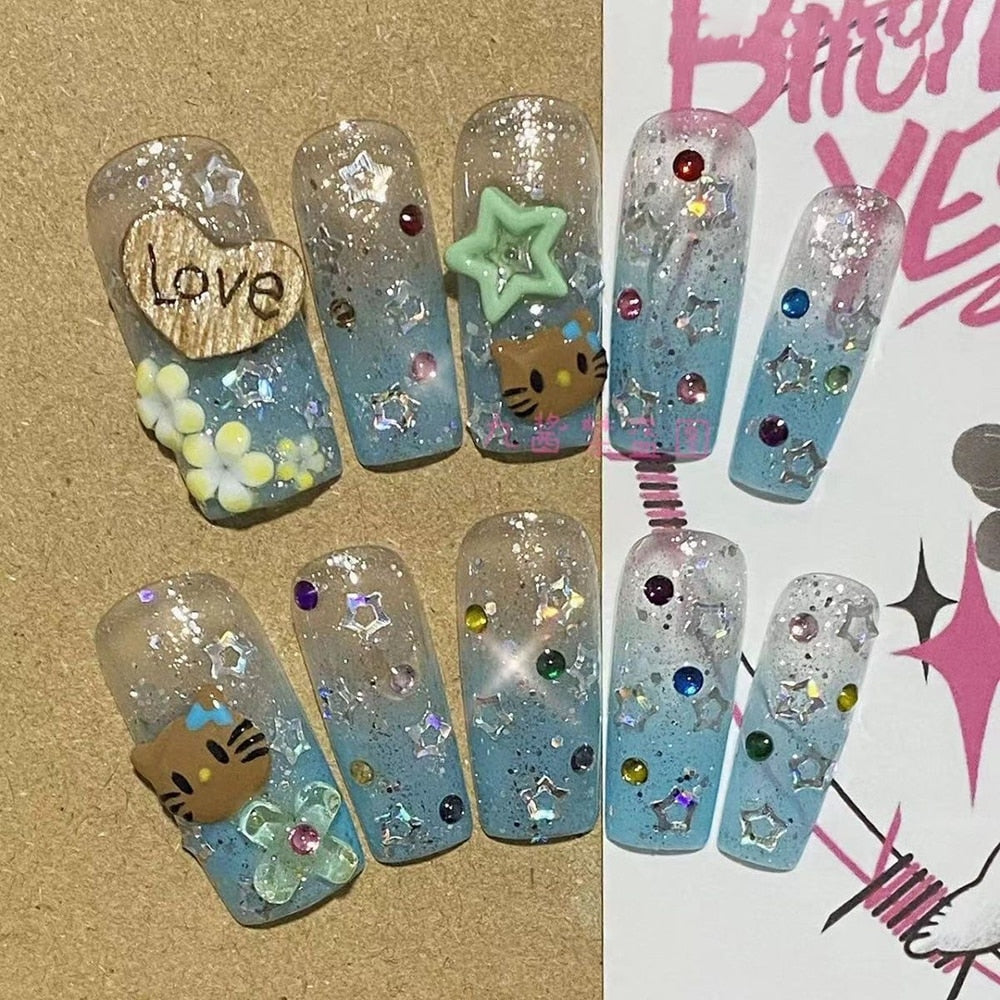 Y2K Kitty Press On Nails