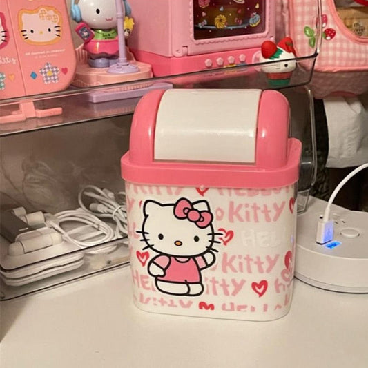 Mini poubelle en forme de cœur de chat